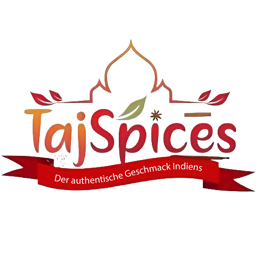 Taj Spices logo.